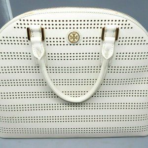 TORY BURCH perforated leather Robinson Dome bag